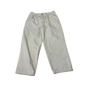 LL Bean Natural Fit Flannel Lined Chinos Khaki Tan Mens 32x24 Pleated Pants